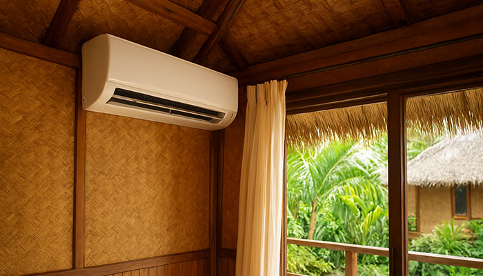 Optional air conditioning at Pension Tereia